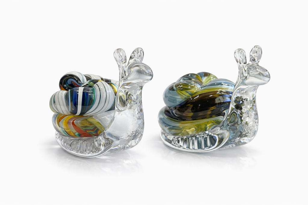 Handgemachte Glasschnecke – individuelles Unikat aus bayerischer Glasmacherkunst