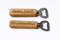 Personalisierter Flaschenöffner aus Holz – graviert mit Wunschtext oder Logo