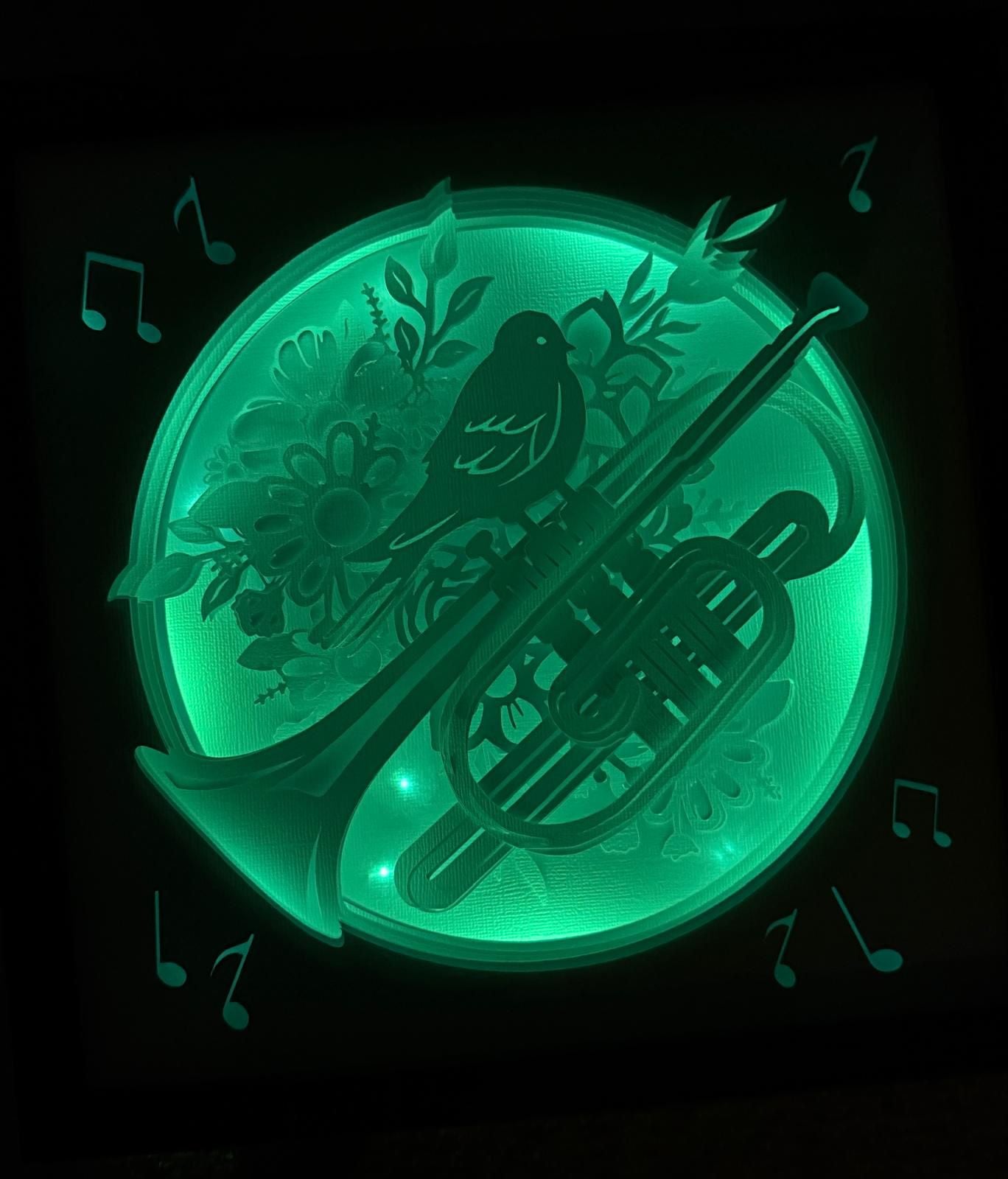 LED-Shadowbox aus Holz handgefertigt | verschiedene Motive & Lichtfarben