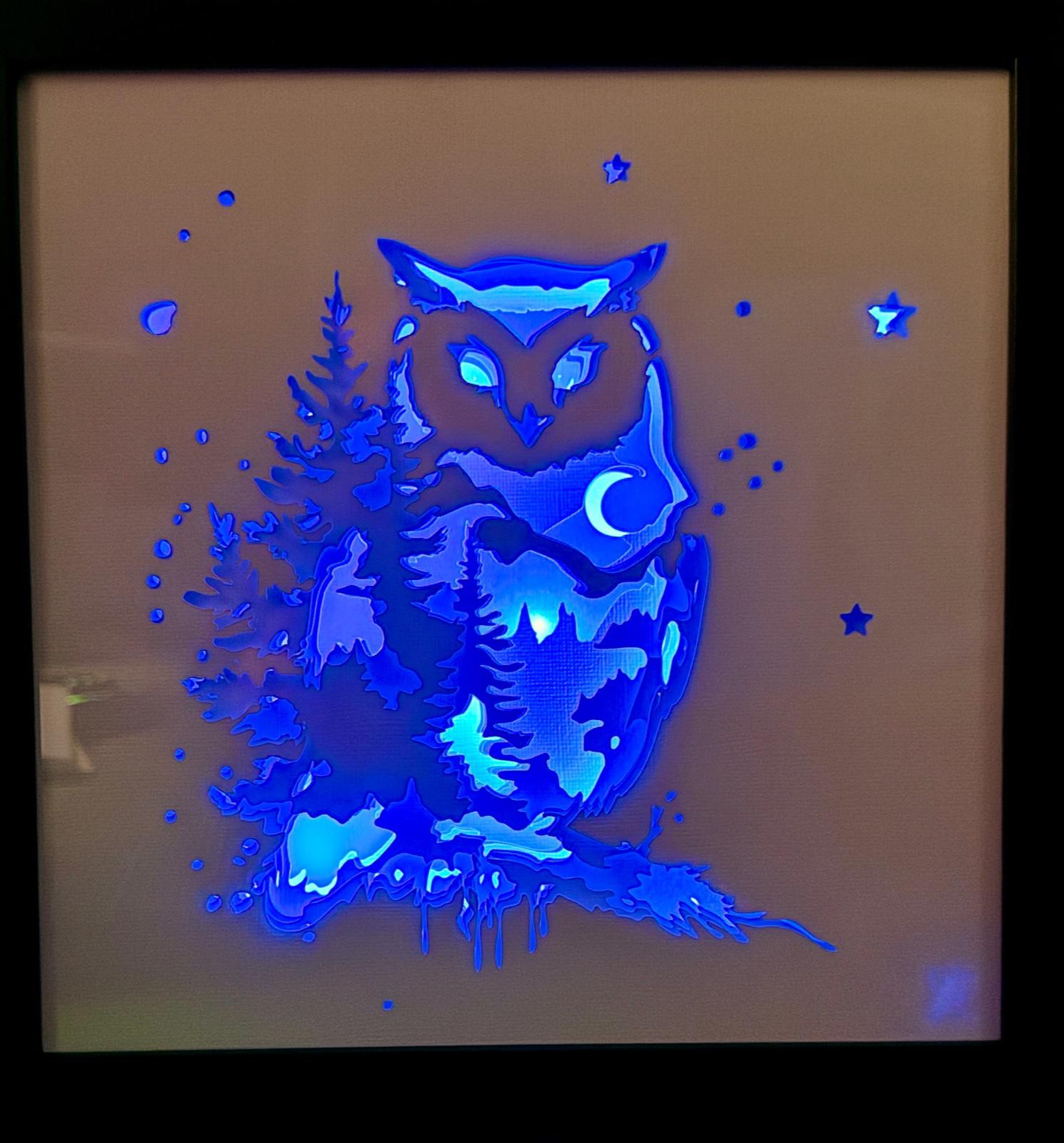 LED-Shadowbox aus Holz handgefertigt | verschiedene Motive & Lichtfarben