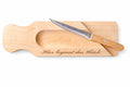 Personalisiertes Salamibrett aus Ahorn inkl. Brotzeitmesser